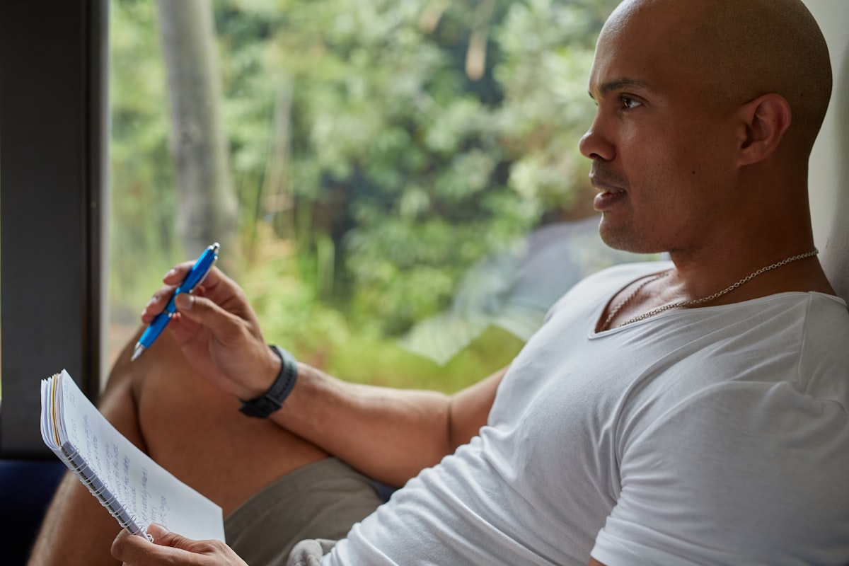 Men discussing mental health and emotional wellness